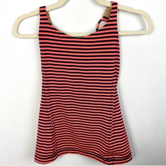 Lululemon Free To Be Tank Classic Stripe Blue Red Size 4 Strappy Lightweight Top - Picture 6 of 7